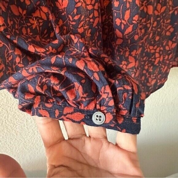 Loft Shimmer Floral Blouse Women’s Size Small - Picture 8 of 10